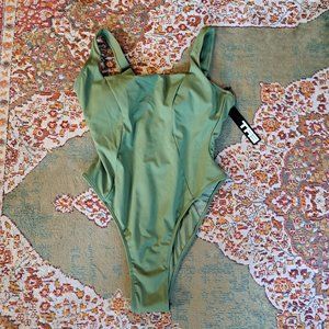 NWT TA3 Swim High Cut Squarey One Piece